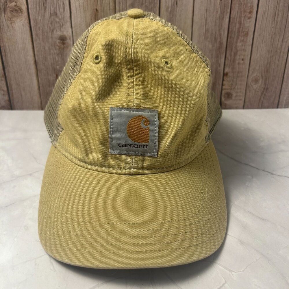 Carhartt Professional Series Cap Hat Canvas Mesh Snap Adjustable Beige Camel